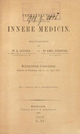 7: Wiesbaden, 9. - 12. April 1888