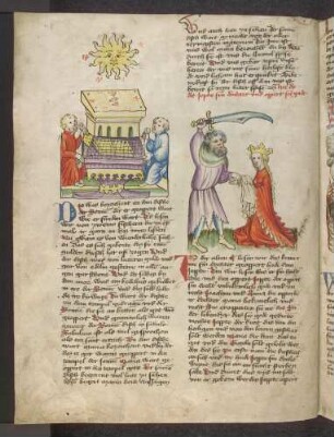 Zwei Fischer mit dem Tisch der Sonne in Zabulon; Jiftach opfert seine Tochter; (Kapitel 5)