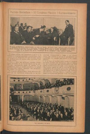 Partido socialista.- El Congreso Nacional Extraordinario
