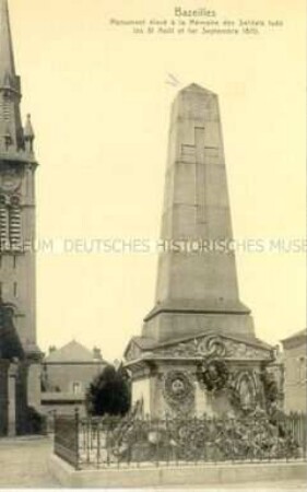 Denkmal in Bazailles für die Gefallenen von 1870