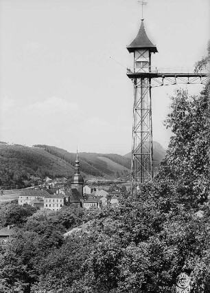 Bad Schandau, Personenaufzug zum Stadtteil Ostrau
