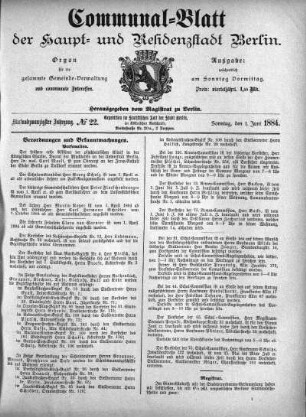 1884,22: No. 22, 1. Juni 1884