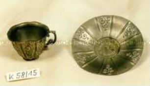 Puppengeschirr: Tasse mit Untertasse