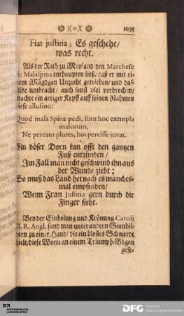 Fiat justitia; Es geschehe/ was recht.