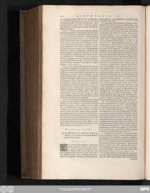 Disputatio III. De Praedestinationis & Electionis nomine & obiecto, & de ordine Divinorum decretorum in causâ salutis.