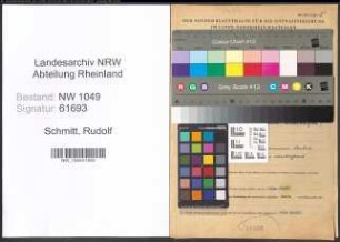 Entnazifizierung Rudolf Schmitt , geb. 24.04.1915 (Kaufmaennischer Angestellter)
