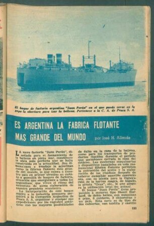Es Argentina la fábrica flotante más grande del mundo