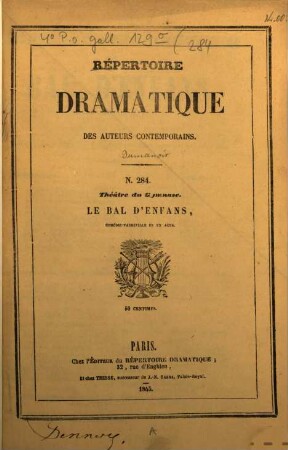 Le bal d'enfans : Comédie-vaudeville en un acte