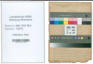 Entnazifizierung Karl Heimann , geb. 24.01.1904 (Steuerinspektor)