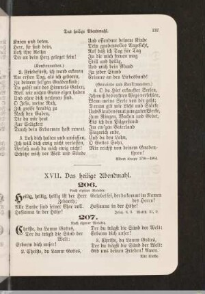 XVII. Das heilige Abendmahl