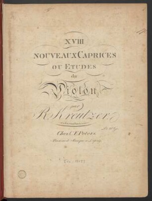 XVIII Nouveaux Caprices ou Etudes du Violon