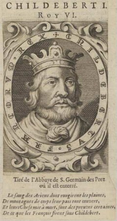 Bildnis des Childebert I., König des Fränkischen Reiches