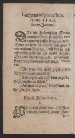 Nicol. Selneccerus.