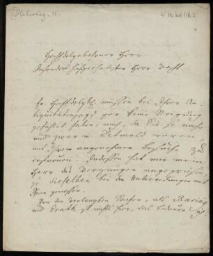 Brief von Christian Friedrich Helwing an Rudolf Erich Raspe