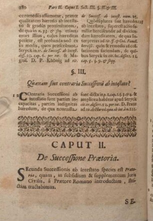 Caput II. De Successione Praetoria.