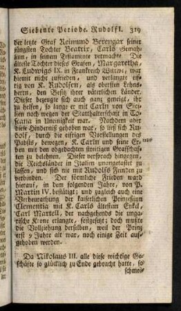 319-331, Da Nikolaus III. alle diese wichtige Geschäfte so glücklich zu Ende gebracht hatte, ...