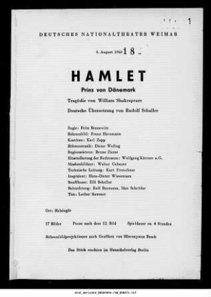 Hamlet Prinz von Dänemark