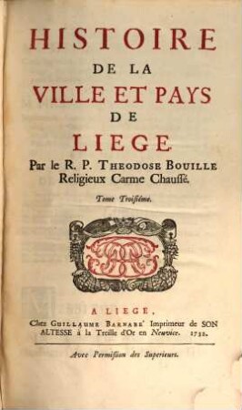Histoire De La Ville Et Pays De Liege, 3