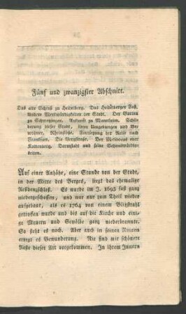 Fuenf und zwanzigster Abschnitt.