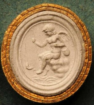 Cupido sitzt auf einem Berge und angelt (Daktyliothek, Supplement)