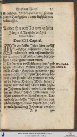 Das XXI.-XXX. Capitel