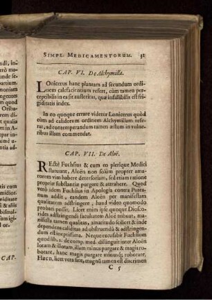 Cap. VII. De Aloe