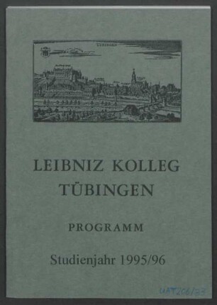 Studienprogramm Studienjahr 1995/96
