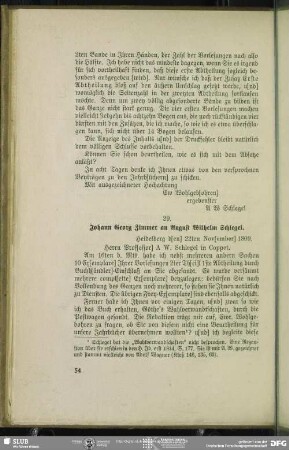 Johann Georg Zimmer an August Wilhelm von Schlegel, Heidelberg, 22.11.1809