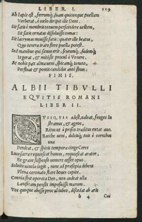 Albii Tibulli Equitis Romani Liber II.
