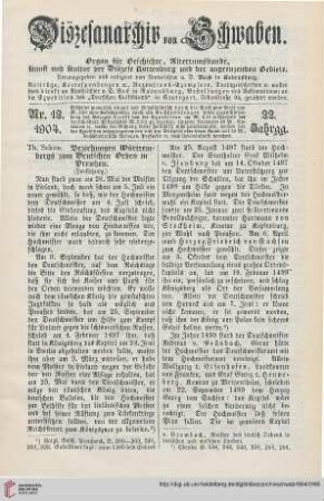 22: Beziehungen Württembergs zum Deutschen Orden in Preußen, [15]