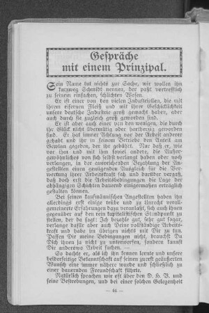 Gespräche mit einem Prinzipal.