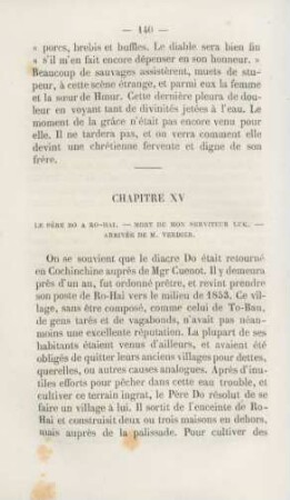 Chapitre XV. Le Père Do a Ro-Hai ...
