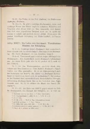 Adhy. XXII. Die Lehre von den Kalpa's. Verschiedene Klassen der Schöpfung.