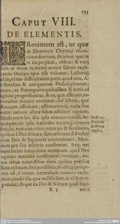 CAPUT VIII. DE ELEMENTIS.