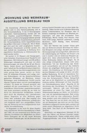 4: "Wohnung und Werkraum" Ausstellung Breslau 1929