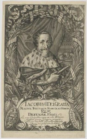 Bildnis des Jakobus I., Magnae Britanie, Franciae et Heinerm. Rex