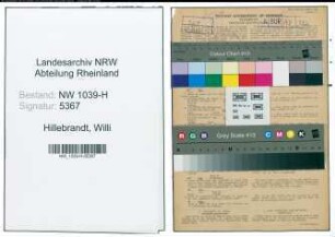Entnazifizierung Willi Hillebrandt , geb. 19.06.1919 (Lagerist)