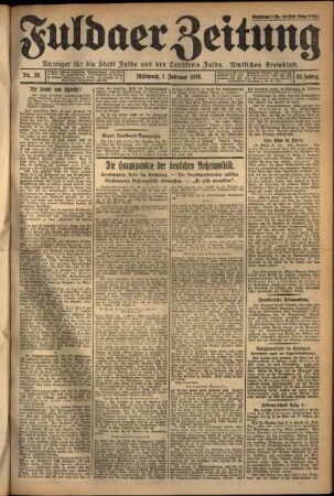 Ausgabe vom Mittwoch, den 01. Februar 1928.