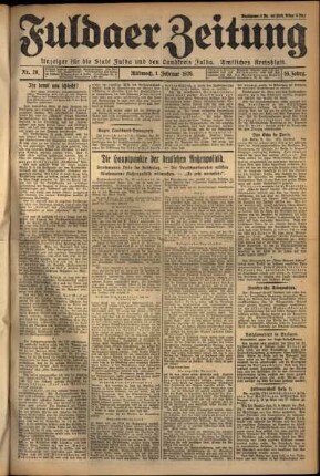 Ausgabe vom Mittwoch, den 01. Februar 1928.