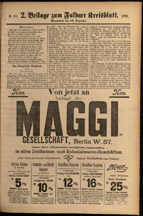 Dritte Ausgabe vom Samstag, den 23. Dezember 1899.
