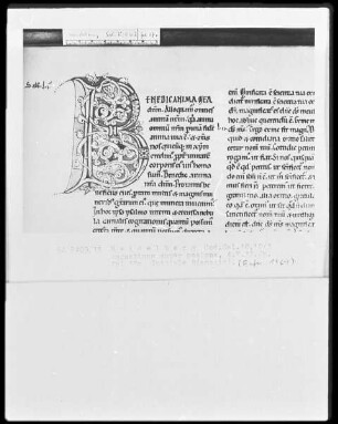 Expositio psalmorum Aurelii Augustini — Initiale B(enedic), Folio 17verso