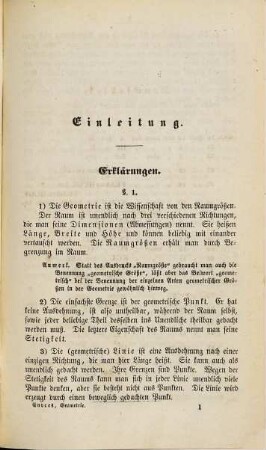 Lehrbuch der Elementar-Geometrie zum Gebrauche beim Unterrichte, besonders an technischen Lehranstalten, 1.. Die ebene Geometrie 
