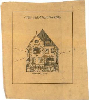 Billing, Hermann; Frankfurt; Villa Schoen - Vorderfassade (Ansicht)