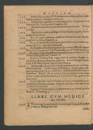 Libri Cum Medici cum Chymici.