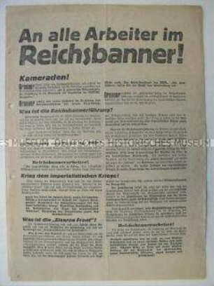 Propagandaflugblatt der KPD zur Reichspräsidentenwahl 1932