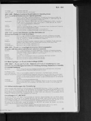 II.5 Beteiligungen an Graduiertenkollegs (GRK)