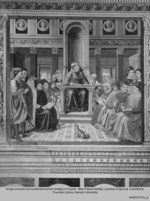 Fresken der Chorkapelle : Vita des heiligen Augustinus : Der heilige Augustinus lehrt Rhetorik in Rom