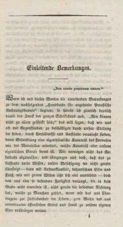 Einleitende Bemerkungen.