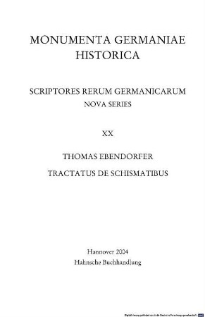 Tractatus de schismatibus