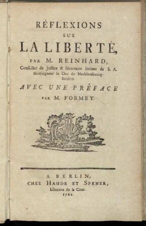 Réflexions Sur La Liberté